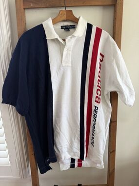 90s Vintage Nautica Performance Racing Polo Shirt ColorBlock Sailing Style